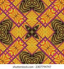 Seamless textured abstract background in gold yellow and red colors
