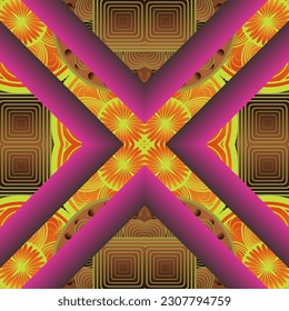 Seamless textured abstract background in gold yellow and red colors