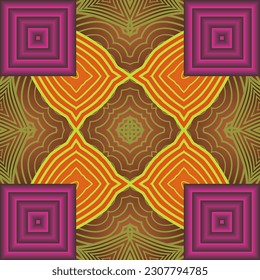 Seamless textured abstract background in gold yellow and red colors