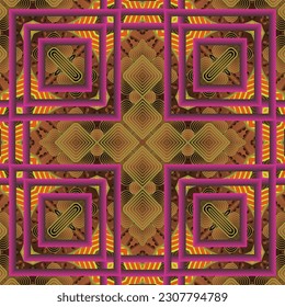 Seamless textured abstract background in gold yellow and red colors