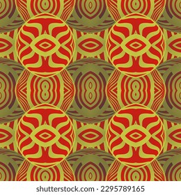 Seamless textured abstract background in red combined with yellow gold
