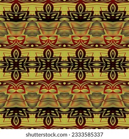 Seamless textured abstract background in red, yellow gold and other colors