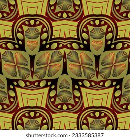 Seamless textured abstract background in red, yellow gold and other colors