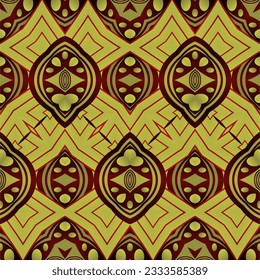 Seamless textured abstract background in red, yellow gold and other colors
