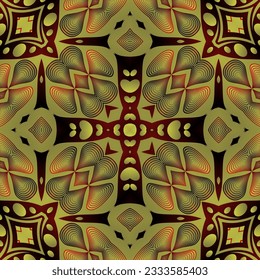 Seamless textured abstract background in red, yellow gold and other colors
