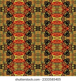 Seamless textured abstract background in red, yellow gold and other colors