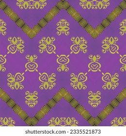 Seamless textured abstract background in red, purple and golden yellow colors