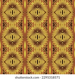 Seamless textured abstract background in yellow gold combined with brown