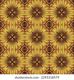 Seamless textured abstract background in yellow gold combined with brown