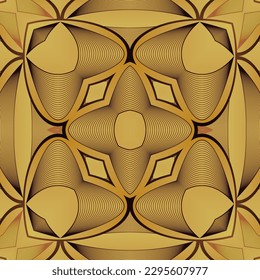 Seamless textured abstract background in yellow gold combined with brown
