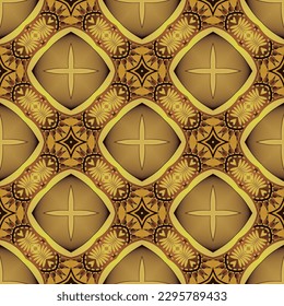 Seamless textured abstract background in yellow gold combined with brown
