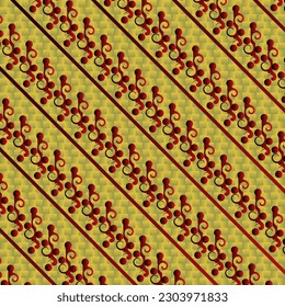 Seamless textured abstract background in yellow combined with red