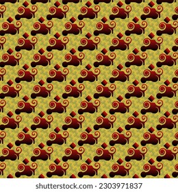 Seamless textured abstract background in yellow combined with red