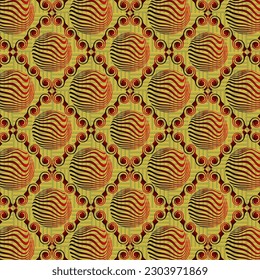 Seamless textured abstract background in yellow combined with red