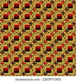 Seamless textured abstract background in yellow combined with red