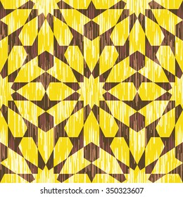 Seamless Textured Geometric Arabesque Background Pattern
