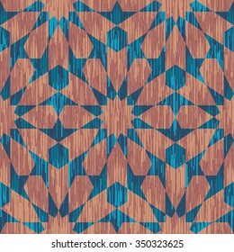 Seamless Textured Geometric Arabesque Background Pattern
