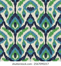 SEAMLESS TEXTURED IKAT GEOMETRIC AZTEC JACQUARD WOVEN BAROQUE PATTERN SWATCH