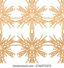 Seamless textured lace pattern in doodle style, hand drawn vector illustration, swirl ornament with vintage grunge brush strokes for textile wallpaper, packaging and surface design.