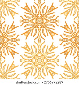 Seamless textured lace pattern in doodle style, hand drawn vector illustration, swirl ornament with vintage grunge brush strokes for textile wallpaper, packaging and surface design.