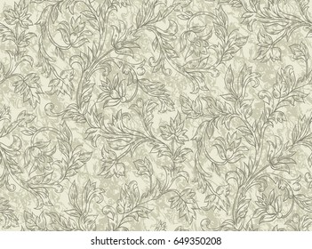 Seamless textured leafy pattern
