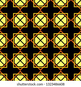 seamless textured pattern with arabic ornament.geometric vector design for fabric wallpaper clothes or background.yellow