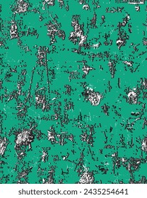 Seamless textured pattern. Repeating vector print with a black and white burn out effect on a green background. Apparel textile pattern.
