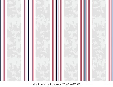 Seamless textured striped pattern in red with pink stripe and grey texture colors. Vector illustration,vector grunge stripes vertical seamless vector.