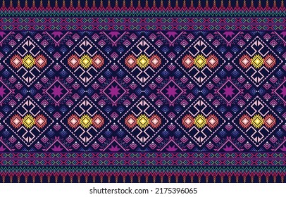 Seamless Textures with ethnic patterns. Navajo geometric abstract print. Decorative decoration with a rustic feel. The design is inspired by Native Americans. Colors are black and white.