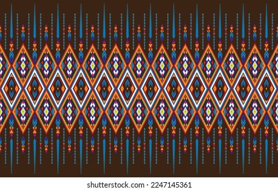 Seamless Textures with ethnic patterns. Navajo geometric abstract print. Decorative decoration with a rustic feel. The design is inspired by Native Americans. Colors are black and white.
