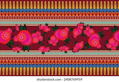 Texturas sin foco con patrones étnicos. Impresión abstracta geométrica navajo. Decoración de estilo rústico. El diseño está inspirado en los nativos estadounidenses. 