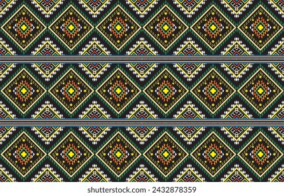 Seamless Textures with ethnic patterns. Navajo geometric abstract print. Decorative decoration with a rustic feel. The design is inspired by Native Americans. Colors are black and white.