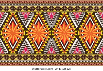 Seamless Textures with ethnic patterns. Navajo geometric abstract print. Decorative decoration with a rustic feel. The design is inspired by Native Americans. 