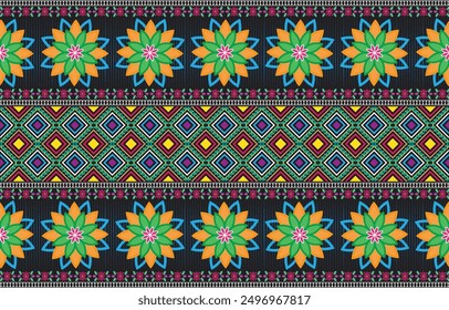 Seamless Textures with ethnic patterns. Navajo geometric abstract print. Decorative decoration with a rustic feel. The design is inspired by Native Americans. Colors are black and white.