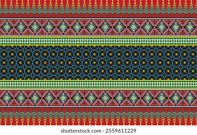 Seamless Textures with ethnic patterns. Navajo geometric abstract print. Decorative decoration with a rustic feel. The design is inspired by Native Americans. 