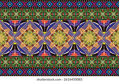 Seamless Textures with ethnic patterns. Navajo geometric abstract print. Decorative decoration with a rustic feel. The design is inspired by Native Americans. Colors are black and white.