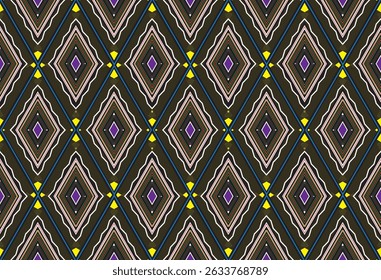 Seamless Textures with ethnic patterns. Navajo geometric abstract print. Decorative decoration with a rustic feel. The design is inspired by Native Americans. Colors are black and white.