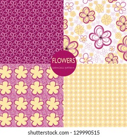 seamless textures of flowers