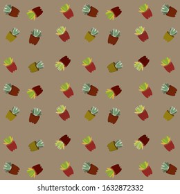 seamless textures patterns patterns of different types of cactus succulents for printing, wallpaper, background, surface texture, tiles on beautiful backgrounds.