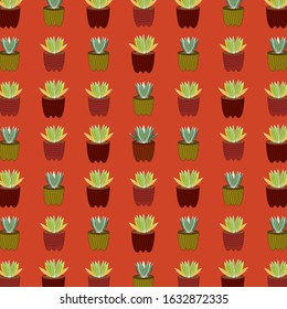 seamless textures patterns patterns of different types of cactus succulents for printing, wallpaper, background, surface texture, tiles on beautiful backgrounds.