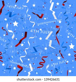 seamless textures with USA Independence Day symbols. Vector illustration EPS8