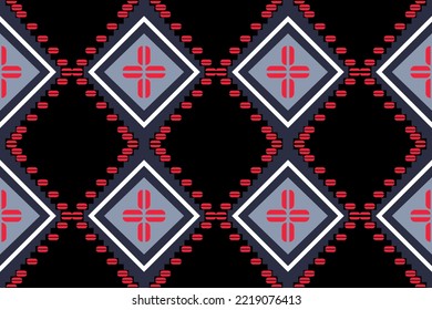 seamless Thai pattern, beautiful traditional oriental ethnic geometric pattern Embroidery Abstract Vector Illustration Texture Design Fabric Clothing Wrapping Carpet