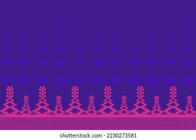 patrón tailandés sin costura bello patrón geométrico tradicional oriental, bordado, abstracto, textura, diseño, tela, ropa, envoltura, alfombra, ilustración vectorial.