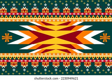 seamless thai pattern beautiful traditional oriental ethnic geometric pattern embroidery, abstract, texture, design, fabric, clothing, wrap, rug, vector illustration.