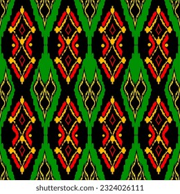 Tejidos de diseño de patrones tailandeses sin foco para tejidos étnicos, motivos folclóricos, vectores, porcelana Tejido cerámico, techo, textura, pared, papel, diseño textil geométrico.