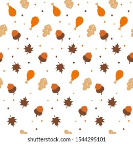 Seamless Thanksgiving Pattern Design Vector