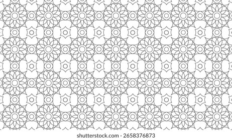 Seamless thin line abstract vector tile in geometric style with bright white background, ideal for high-end digital interfaces, product packaging, and clean modern surface design