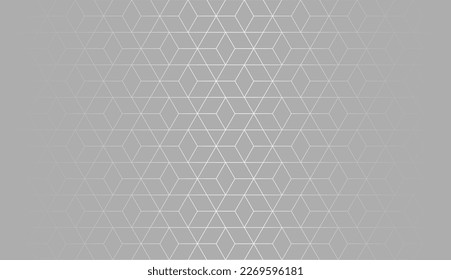 Seamless thin linear grid pattern. Abstract geometric rhombus background. Stylish fractal texture.