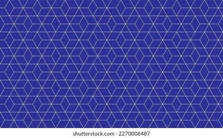 Seamless thin linear grid pattern. Abstract geometric rhombus background. Stylish fractal texture.
