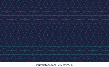 Seamless thin linear grid pattern. Abstract geometric rhombus background. Stylish fractal texture.